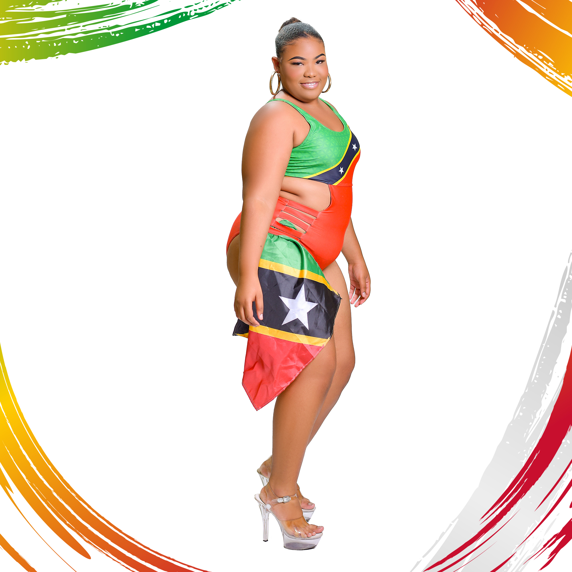 SKN Flag Curvy One Piece - Global Entry - Image 3